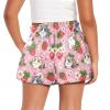 SCRAWLGOD Guinea Pig Shorts for Girls 1T-2T Strawberry Toddler Girls Flowy Shorts with Spandex Liner Flower 2 in 1 Athletic Running Shorts with Pockets Kids Butterfly Skorts Quick Dry Summer view 2