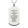 I Release All Conscious and Unconscious limiting Beliefs About Money. - Prosperity Affirmations: A Gift for Manifesting Wealth and Abundance in All Areas of Life/Silver Dog Tag Necklace/Money view 1