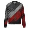 RODYETQQ Bomber Jacket Women Casual Fall Bomber Jacket Stand Collar Windbreaker Lightweight Zip Up Jacket Womens Zip Up Jacket Women's Bomber Jacket Black(2-Wine,XX-Large) view 4
