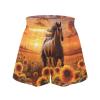 Pointodoor Horse Teen Girls Shorts 13T Girl's High Waist Athletic Shorts Casual Bike Shorts Sunflower Dance Gymnastics Yoga Shorts Active Shorts view 4