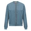 RODYETQQ Bomber Jacket Women dressy floral Casual Windbreaker Stand Collar Fall Coat Zip Up Fall and Winter Outwear Women's Bomber Jacket Black Jackets for Women(1-Light Blue,Medium) view 3
