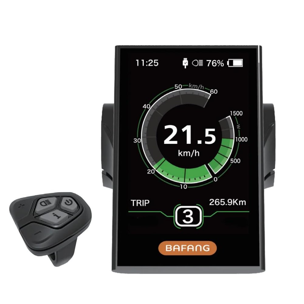 DPC18 CAN Canbus Color Display for Bafang M500, M600, M510, M560, M800, M820 Mid Drive CAN Protocol Motors with Triangle Plug (A: C18-CAN PAS-0-9)