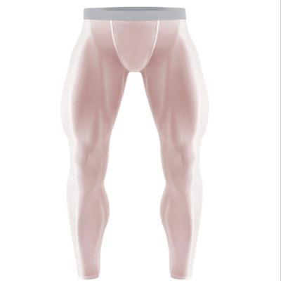 YiZYiF Men's Athletic Compression Pants Bulge Pouch Underwear Johns Legging Tights Thermal Baselayer Nude X-Large