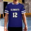 Vafogehu Flag of Djibouti Men's Football Jersey Basketball Jersey Short Sleeve Casual T-Shirt 3XL view 2