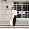 Arshiner Girls 3 Piece Set Short Sleeve High Low Hem Overlay Top & Cami and Sweatpants Kids Outfit 6-13 Years view 4
