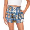 SCRAWLGOD Cartoon Dog Shorts for Girls 4T Summer Kids Butterfly Skirts 2 in 1 Running Shorts for Toddler Girls Flowy Shorts with Pockets Breathable High Waisted Athletic Shorts Soft Liner view 1