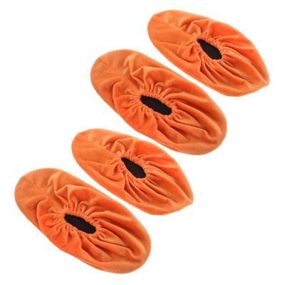 BIUDECO 2pairs Bowling Shoe Covers Lint Overshoes Youth Bowling Footwear Sports Accessory Adults Protector Indoor Overshoes Golden