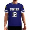 Vafogehu Flag of Tunisia Men's Football Jersey Basketball Jersey Short Sleeve Casual T-Shirt 4XL view 1