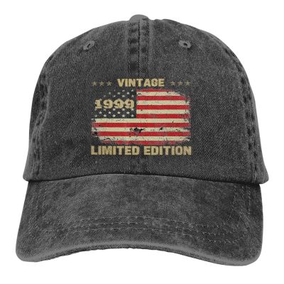 25th Birthday Gifts Vintage 1999 Hat Men Est 1999 25th Birthday Gifts for Women Trucker Hat Dad Mom Baseball Cap Black