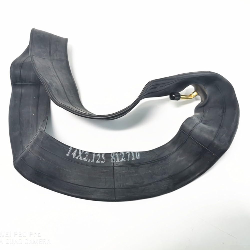 Bike Inner Tube 14x2.125 Inch Rubber Non Slip Wear Resistant Bicycle Replacement Tire for Straight/Bent Valve Inner Tube Black Bent Valve Inner Tube
