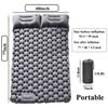 Inflatable Double Camping Mat with Pillow, Build-in Foot Pump Ultralight Sleeping Air Matress Pad for 2 Person, Portable Bed Compact for Camping Hiking Backpacking Outdoor (Grey, Double) view 2