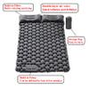 Inflatable Double Camping Mat with Pillow, Build-in Foot Pump Ultralight Sleeping Air Matress Pad for 2 Person, Portable Bed Compact for Camping Hiking Backpacking Outdoor (Grey, Double) view 3