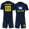 NineFit Basics Custom Scotland Soccer Jersey Men Women Kids Youth, Personalized Athletic Shirts with Name Number Logo, Navy Soccer Shirt Set view 1