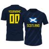 NineFit Basics Custom Scotland Soccer Jersey Men Women Kids Youth, Personalized Athletic Shirts with Name Number Logo, Navy Soccer Shirt Set view 2