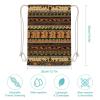 DJUETRUI Drawstring Bags Drawstring Backpack Bohemia Style Traditional African Pattern Sports Gym Bag for Women Men Sports Sackpack view 2