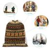DJUETRUI Drawstring Bags Drawstring Backpack Bohemia Style Traditional African Pattern Sports Gym Bag for Women Men Sports Sackpack view 3
