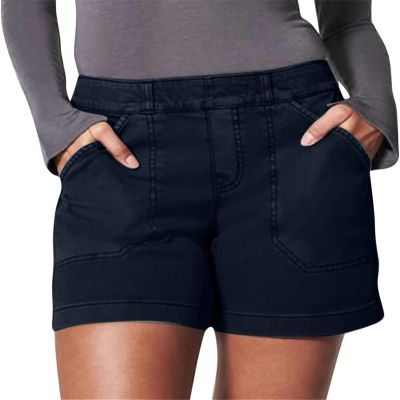 WATOIT Glamgodchic Pants Women's Stretch Comfy Stretch Twill Shorts Regular Fit Hiking Shorts with Pockets (4"" black,M), Medium