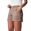 Glamgodchic Pants Women's Stretch Comfy Stretch Twill Shorts Regular Fit Hiking Shorts with Pockets (6" Brown,4XL) view 1