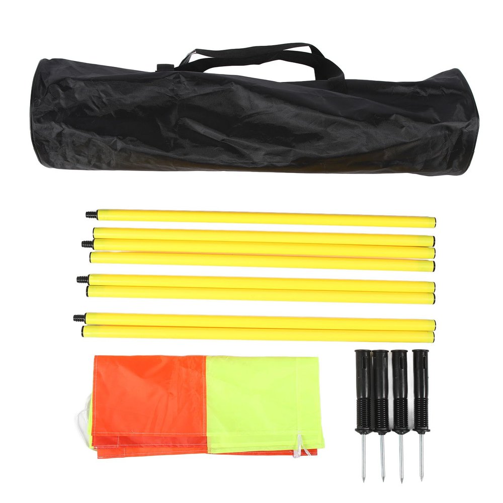 Soccer Field Corner Flags, 4pcs Square Flags, 4pcs 2 Section 1.5m Soccer Poles Soccer Equipment, Corner Flags for Soccer Field, Soccer Poles for Training