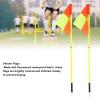 Soccer Field Corner Flags, 4pcs Square Flags, 4pcs 2 Section 1.5m Soccer Poles Soccer Equipment, Corner Flags for Soccer Field, Soccer Poles for Training view 2