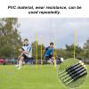 Soccer Field Corner Flags, 4pcs Square Flags, 4pcs 2 Section 1.5m Soccer Poles Soccer Equipment, Corner Flags for Soccer Field, Soccer Poles for Training view 3