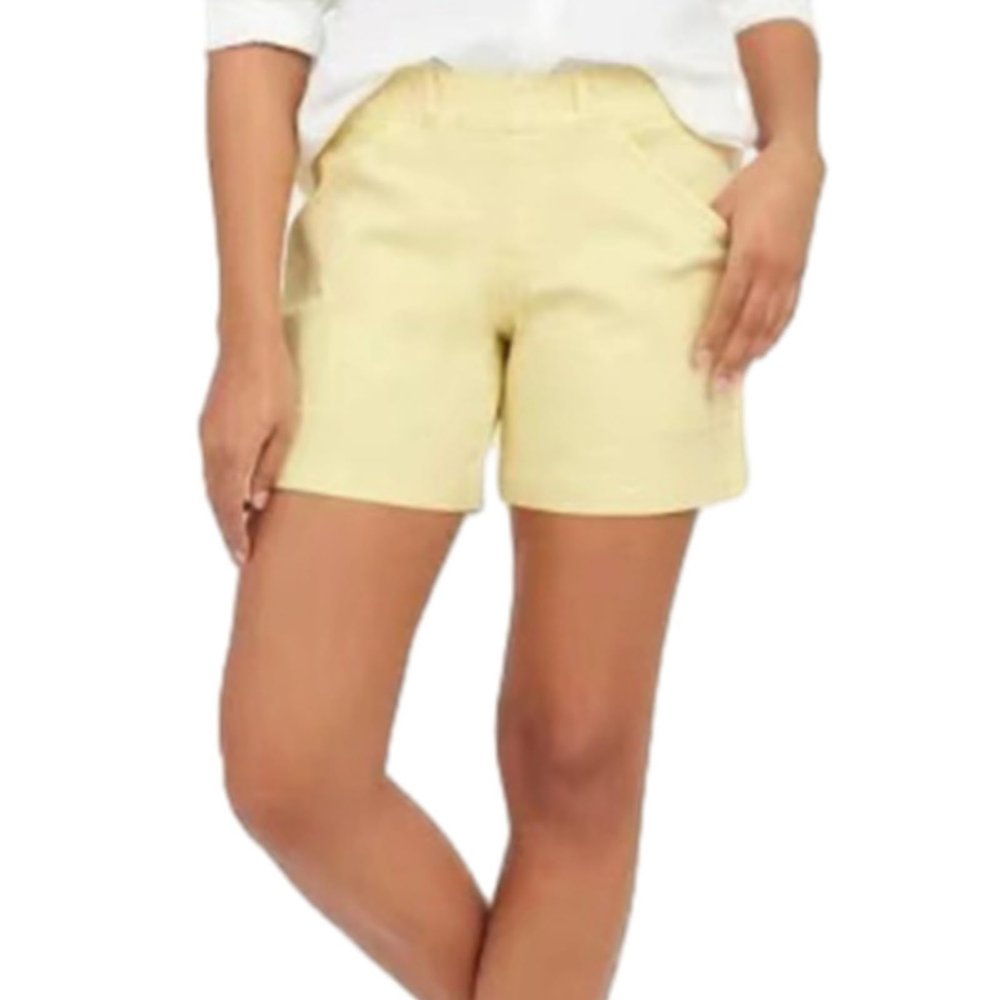 WATOIT Glamgodchic Pants Women's Stretch Comfy Stretch Twill Shorts Regular Fit Hiking Shorts with Pockets (4"" yellow,XL), X-Large