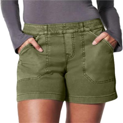 WATOIT Glamgodchic Pants Women's Stretch Comfy Stretch Twill Shorts Regular Fit Hiking Shorts with Pockets (4"" green,S), Small
