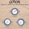 Insert 30 mm scope ring Spacers, Metal Spacer, steel inserts are placed inside the ring halves to taper the scope tube, Converts 30mm Rings to 1", Pos-Align Offset Fit to 30mm diameter scope rings view 3