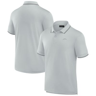 Fanatics Men's Gray Los Angeles Chargers Front Office Pique Polo