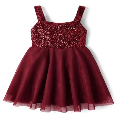 The Children's Place,Girls,Sleeveless Dressy Dresses,Redwood Sequin Mesh,10