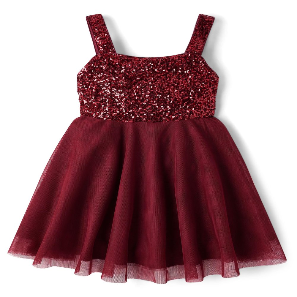 The Children's Place,Girls,Sleeveless Dressy Dresses,Redwood Sequin Mesh,10