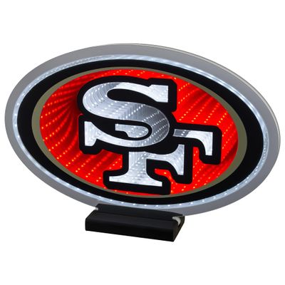 Sporticulture NFL Team San Francisco 49ers LED Infinity Logo Light - 3D Light Effect, Acrylic Display with UL Plug and Stand