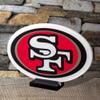 Sporticulture NFL Team San Francisco 49ers LED Infinity Logo Light - 3D Light Effect, Acrylic Display with UL Plug and Stand view 4