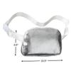 Amscan Stylish Silver Belt Bag - 8.5" x 10.5" (1 Pc.) - Perfect for Daily Use, Outdoor Activities, Gym Workouts, Running & More view 2