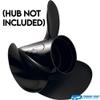 RAREELECTRICAL New Aluminum Propeller Is Compatible With Honda Johnson/Evinrude Mariner Mercury 25-75 Hp By Part Numbers 21301010 H1-1210 Diameter 12" X 10.5" Pitch 3 Blades Right Hand Rotation view 2