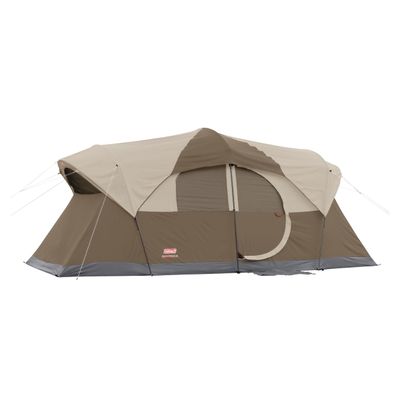 Coleman WeatherMaster 10-Person Camping Tent with Rainfly & Room Divider, Spacious Weatherproof Family Tent with Carry Bag