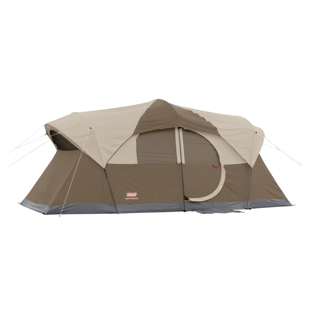 Coleman WeatherMaster 10-Person Camping Tent with Rainfly & Room Divider, Spacious Weatherproof Family Tent with Carry Bag