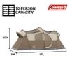 Coleman WeatherMaster 10-Person Camping Tent with Rainfly & Room Divider, Spacious Weatherproof Family Tent with Carry Bag view 3