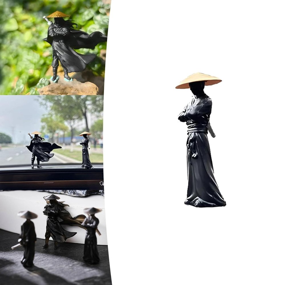 MEDSEF Youxia (Knight-Errant)for Car, Youxia Ornaments Car Dashboard Accessory,3D Printed Youxia Sculpture, Micro Landscape,Office Home Decor (B)