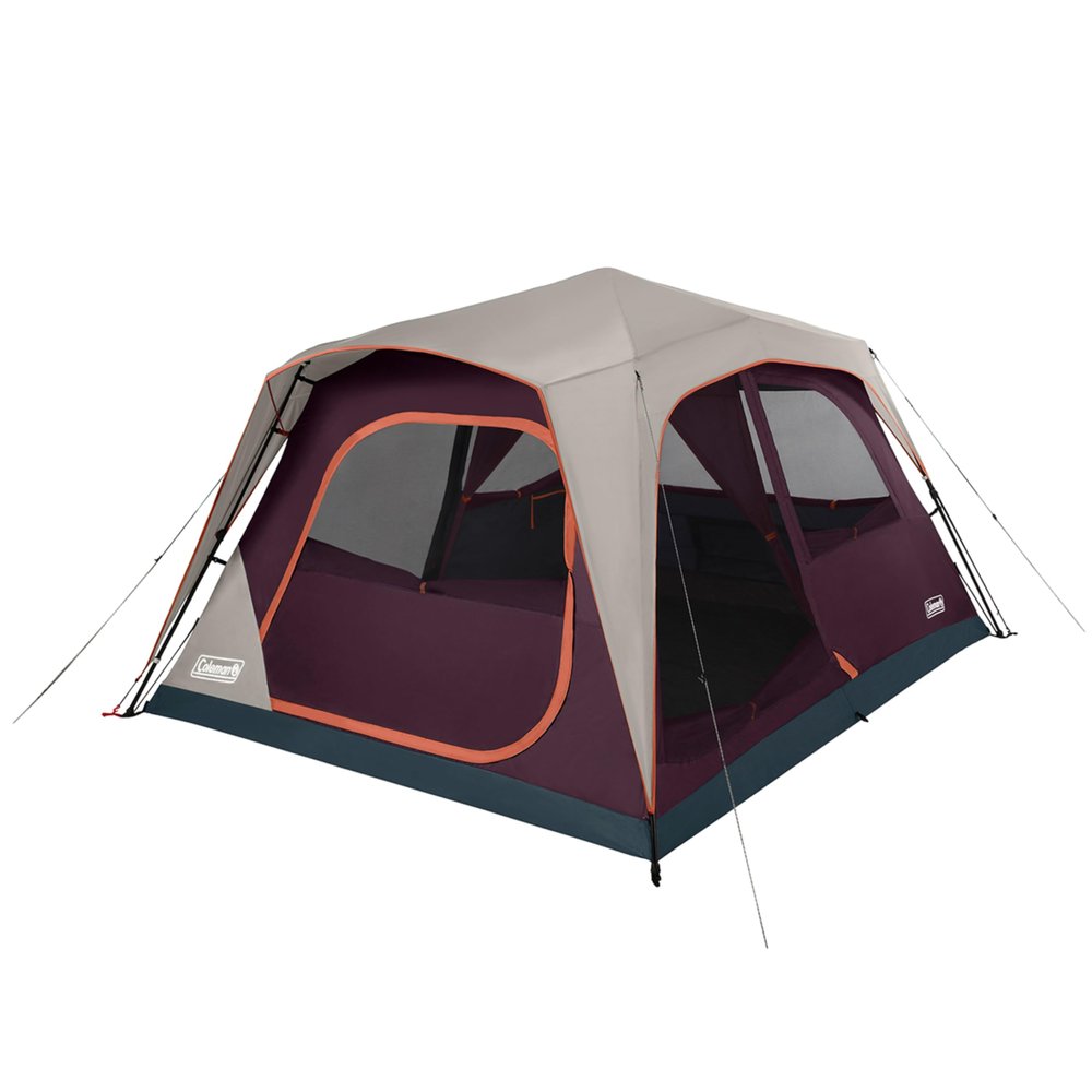Coleman Skylodge Instant Tent with Rainfly, 4/6/8 Person Family Tent Sets Up in a Minute, Includes Pre-Attached Poles & Carry Bag