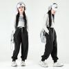 MINI PANDA Girl's Lightweight Drawstring Sweatpants Jogger Pants with Pockets,360 Grams of Soft 100% Cotton Jogging Pants,Medium Thickness Black view 4