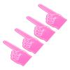 PATIKIL Giant Foam Finger 18 Inch, 4 Pcs Number 1 Foam Hand EVA Foam Finger Cheerleading for Sports Events Baseball Basketball Soccer Games, Rose Red view 1