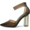 Wild Pair Womens Dellie Ankle Strap Pointed Toe Pumps Brown 7 Medium (B,M) view 2