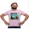 4X-Large Pink Mens The Lost Original - Bigfoot Starry Night Van Gogh T-Shirt view 1