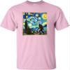 4X-Large Pink Mens The Lost Original - Bigfoot Starry Night Van Gogh T-Shirt view 2