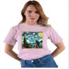 4X-Large Pink Mens The Lost Original - Bigfoot Starry Night Van Gogh T-Shirt view 3