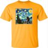 5X-Large Gold Mens The Lost Original - Bigfoot Starry Night Van Gogh T-Shirt view 2