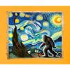 5X-Large Gold Mens The Lost Original - Bigfoot Starry Night Van Gogh T-Shirt view 4