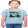 4T Light Blue Toddler The Lost Original - Bigfoot Starry Night Van Gogh Toddler T-Shirt view 2