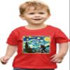 5T Red Toddler The Lost Original - Bigfoot Starry Night Van Gogh Toddler T-Shirt view 1